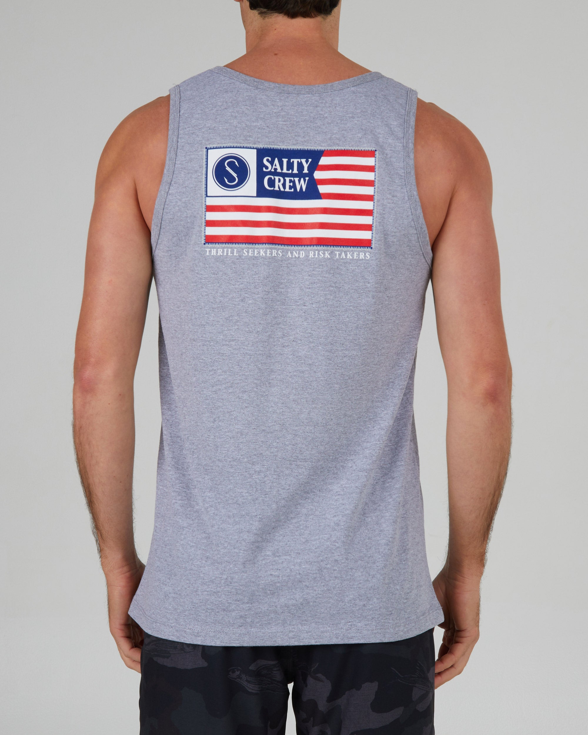 FREEDOM FLAG WOMEN MUSCLE TANK - Navy