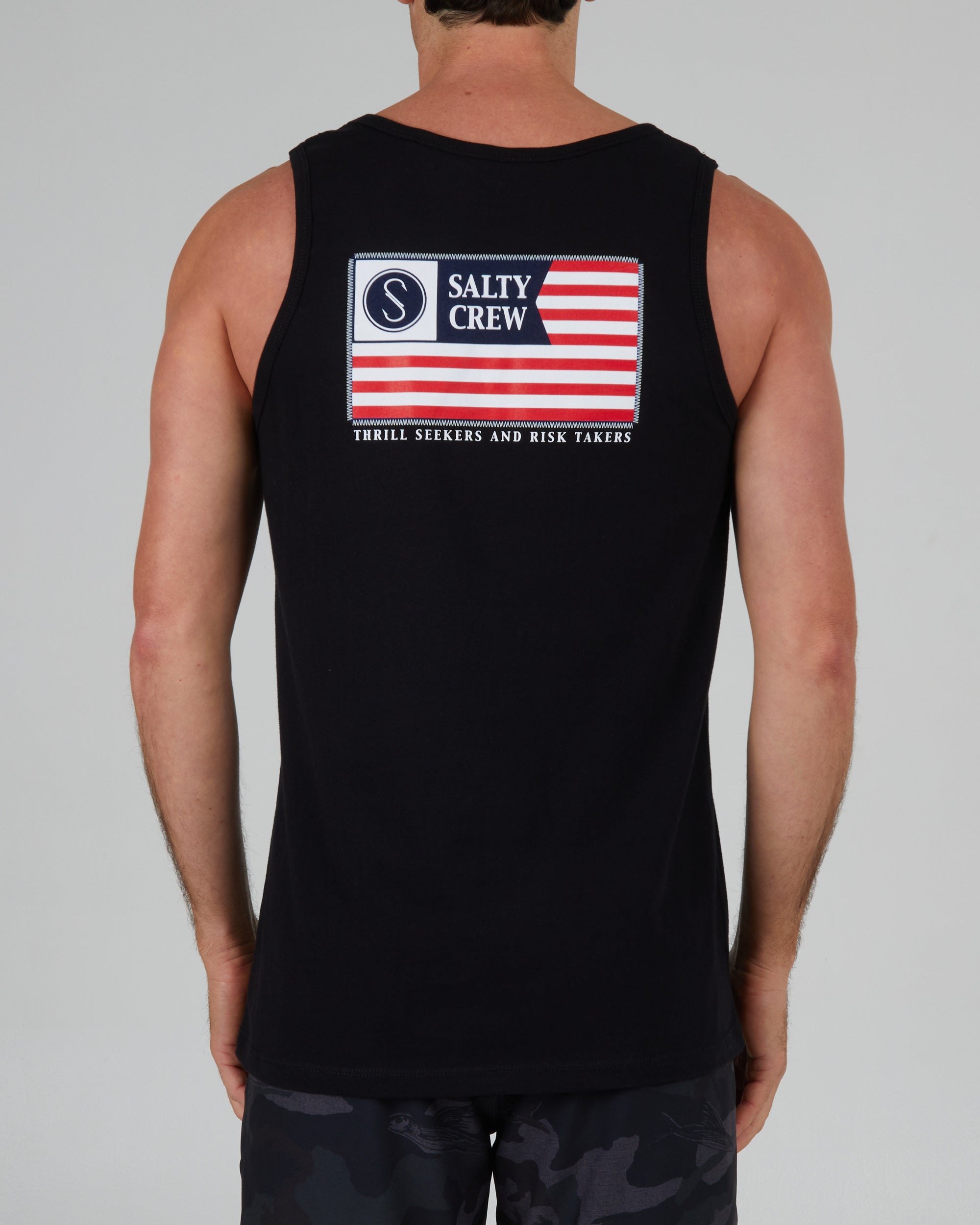 FREEDOM FLAG WOMEN MUSCLE TANK - Navy