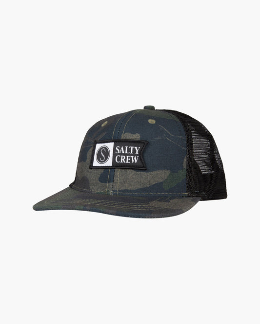 Ron Jon Salty Crew Navy Shark Bite Kids Trucker Cap