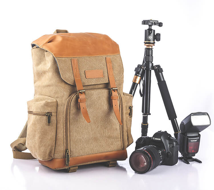 vintage photography backpack