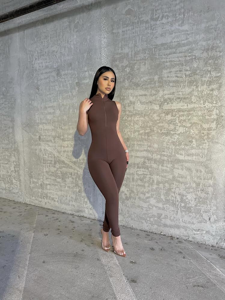 New Classic Jumpsuit (Chocolate)