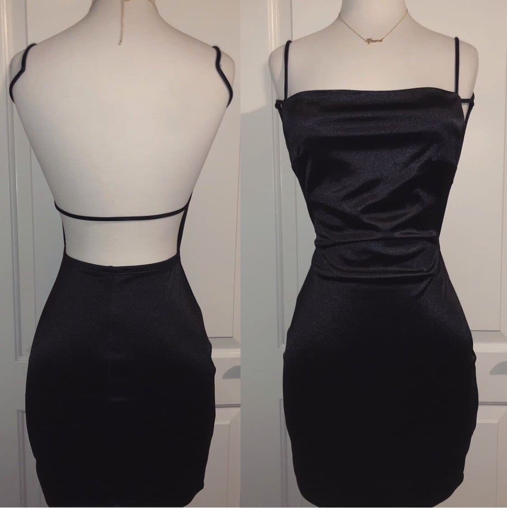 silk little black dress