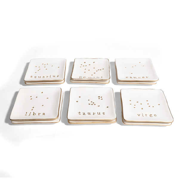 Zodiac Ceramic Soap Dish - Mixed Pack (set of 12 dishes)