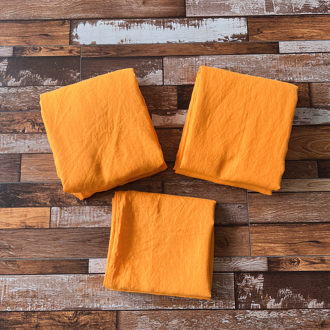 100 % Linen Sheets Set Orange