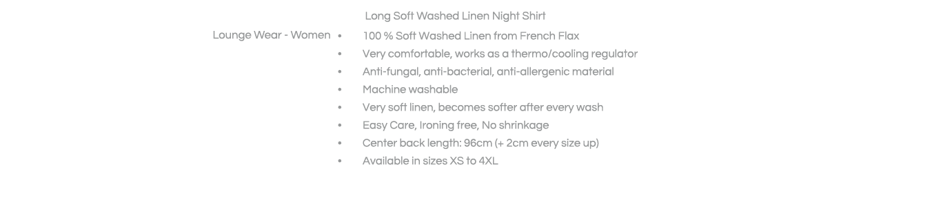 Loungewear Long Soft Washed Linen for Women