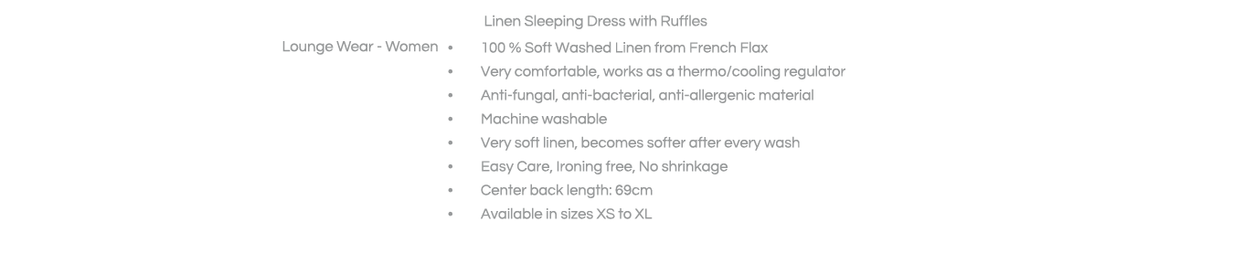 Sleeveless Linen Night Dress with Ruffles –Linenshed