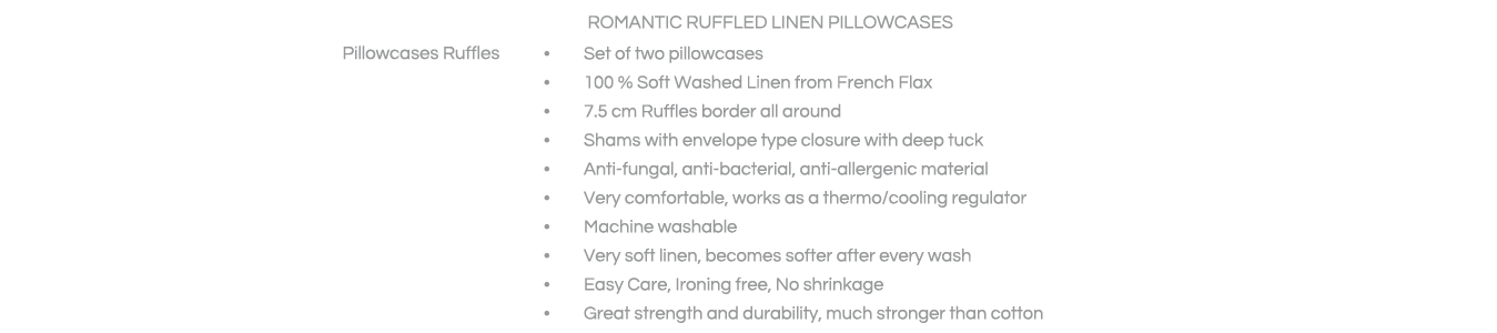 Pillowcases Ruffles Details