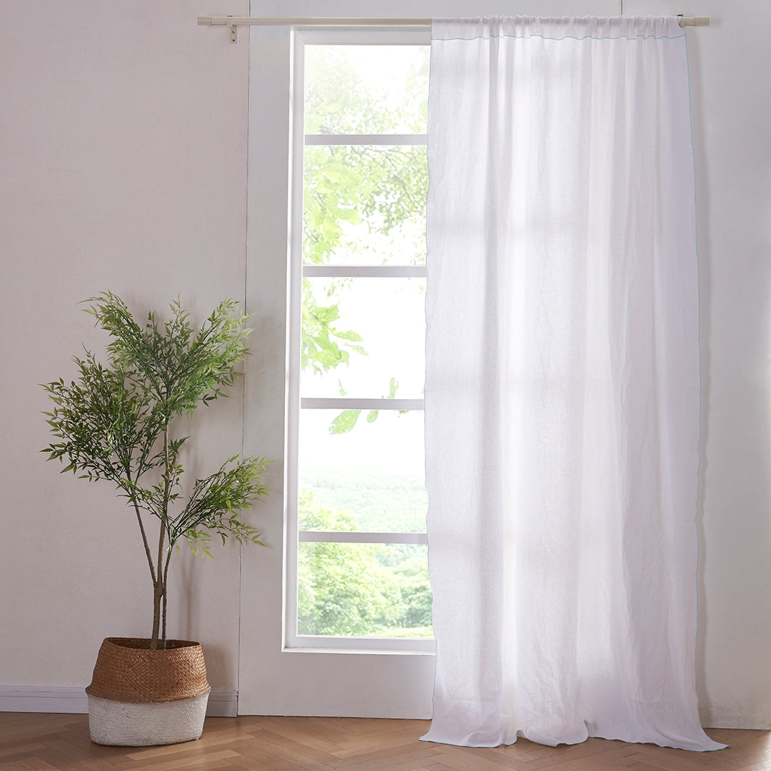 Bourdon Edge Linen Curtain