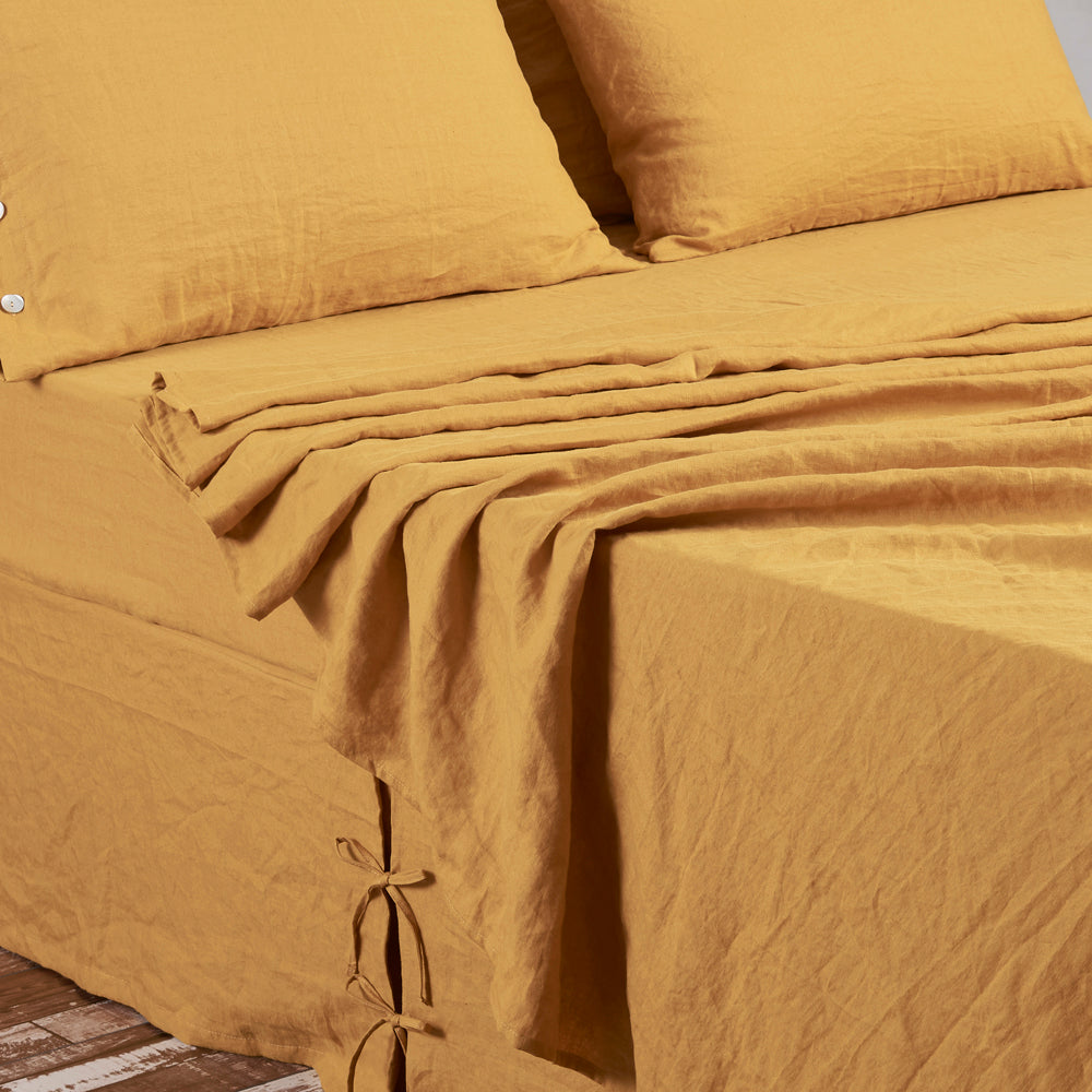 Bed Linen Flat Sheet Mustard