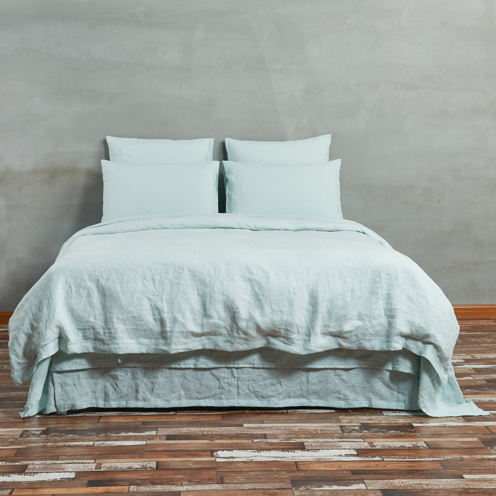 Linen Duvet Cover Icy Blue