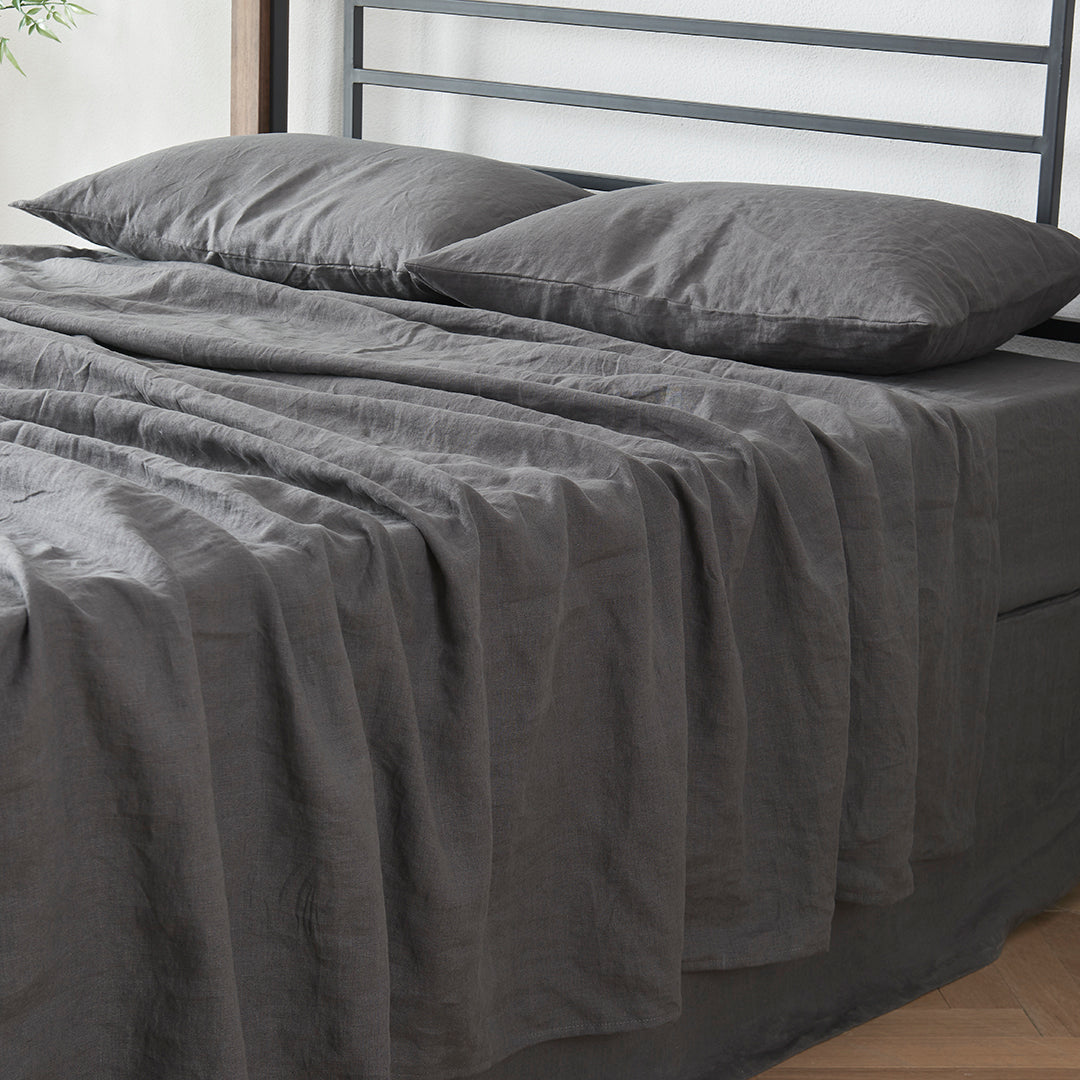 Bed Linen Flat Sheet Lead Grey