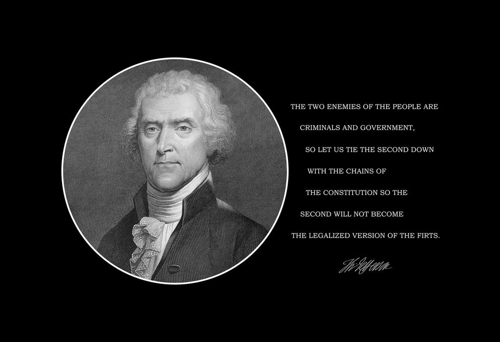 Thomas Jefferson Poster | Framed Photo | Famous Quotes "The two enemies of the people are" - We ...