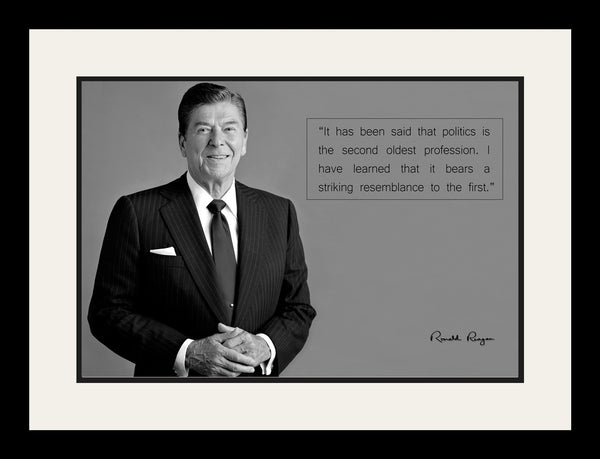 Ronald Reagan Poster Framed Photo Famous Quotes "It