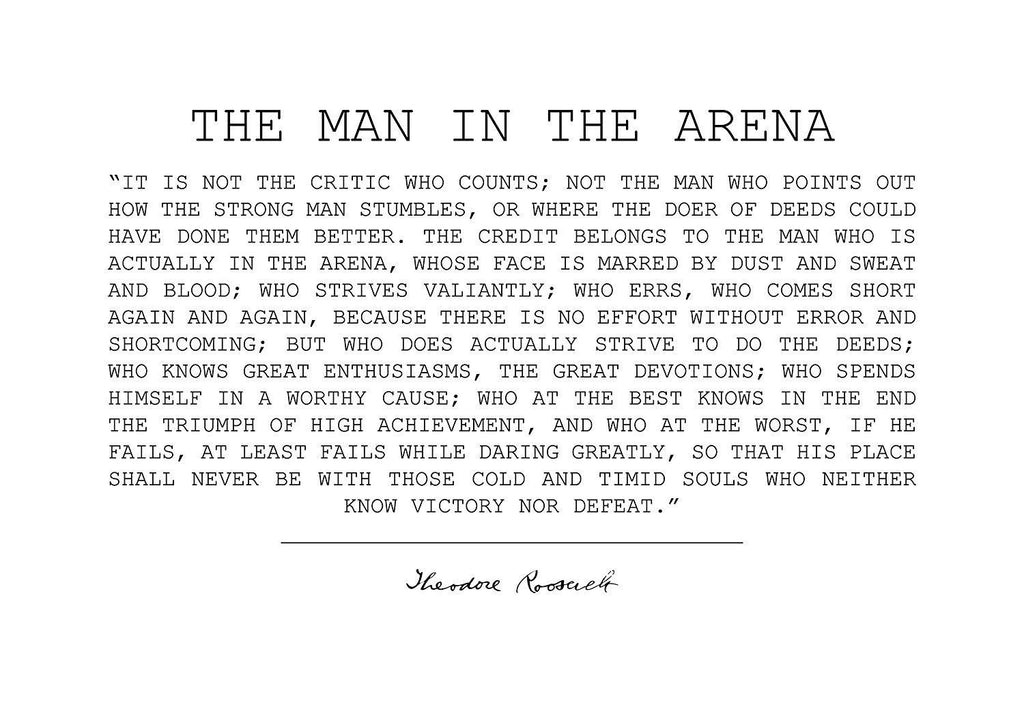 man in the arena