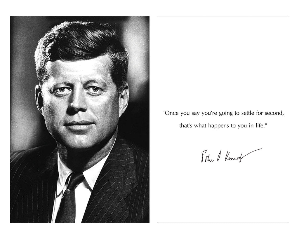 John F. Kennedy JFK Poster | Framed Photo | Famous Quotes 