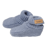 Knitted baby booties Blue