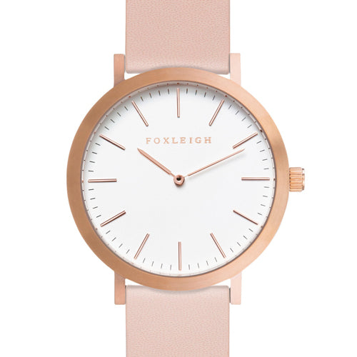 peach leather watch