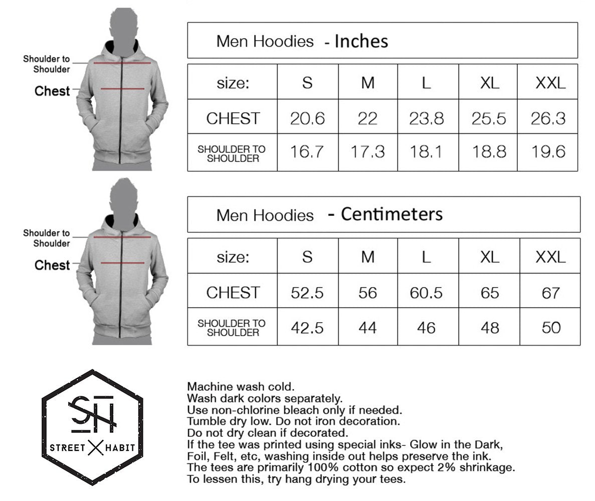 us hoodie size chart