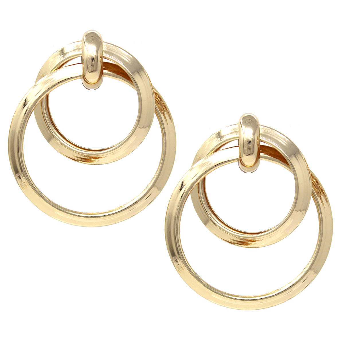 gold knob earrings