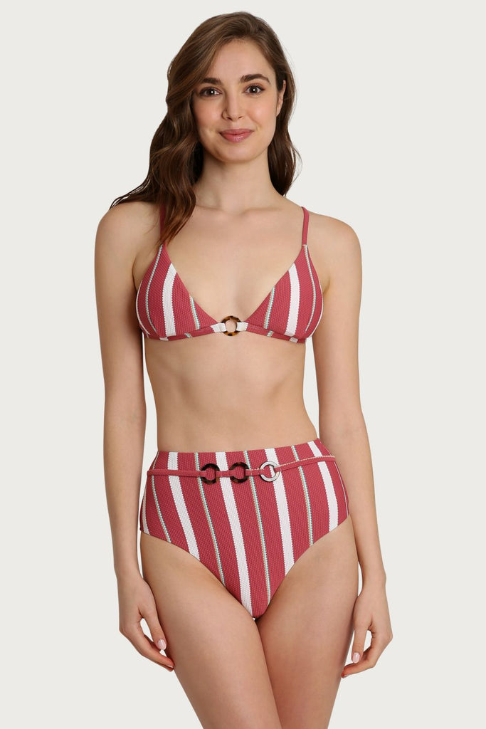 maroon high waisted bikini bottoms