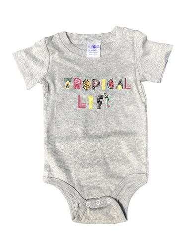 tropical baby onesie