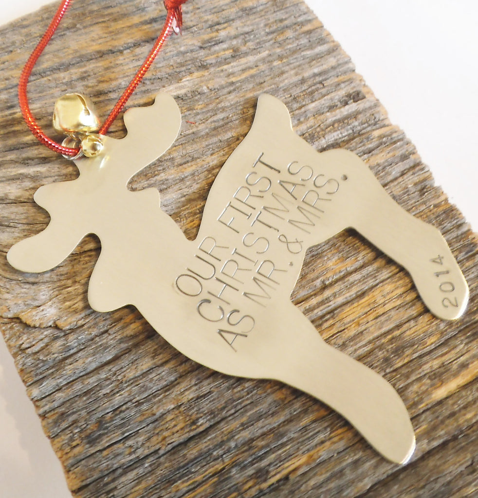 first married christmas ornament 2014