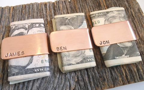 3 Custom Money Clips For Wedding Favors For Men Gift Idea Set Of Three Moneyclips For Best Friends Personalized Bachelor Party Gift Best Man - 