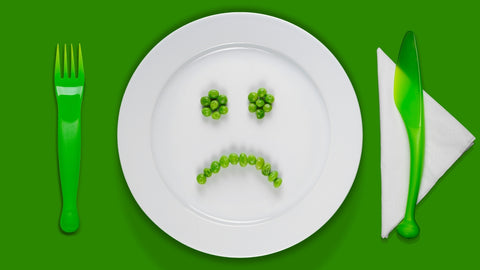 plate with unhealthy diet