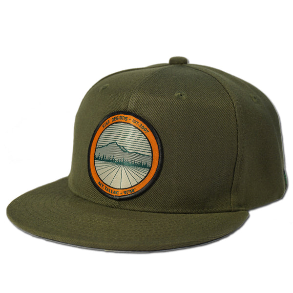 Tallac Mountain Snapback Hat - Moss Green – RISE Designs