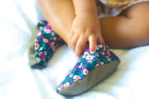 Blush Flowers Soft Sole Barefoot Baby Shoes