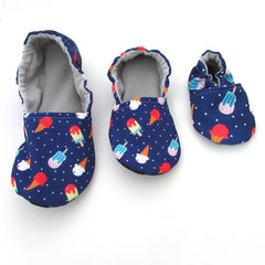 Red White and Blue Ice Cream Slippers and Toddler Shoes