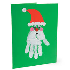 Santa Toddler Handprint Card Easy Holiday Craft