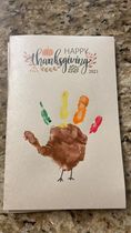 Thanksgiving Handprint Card Easy Baby and Toddler Craft