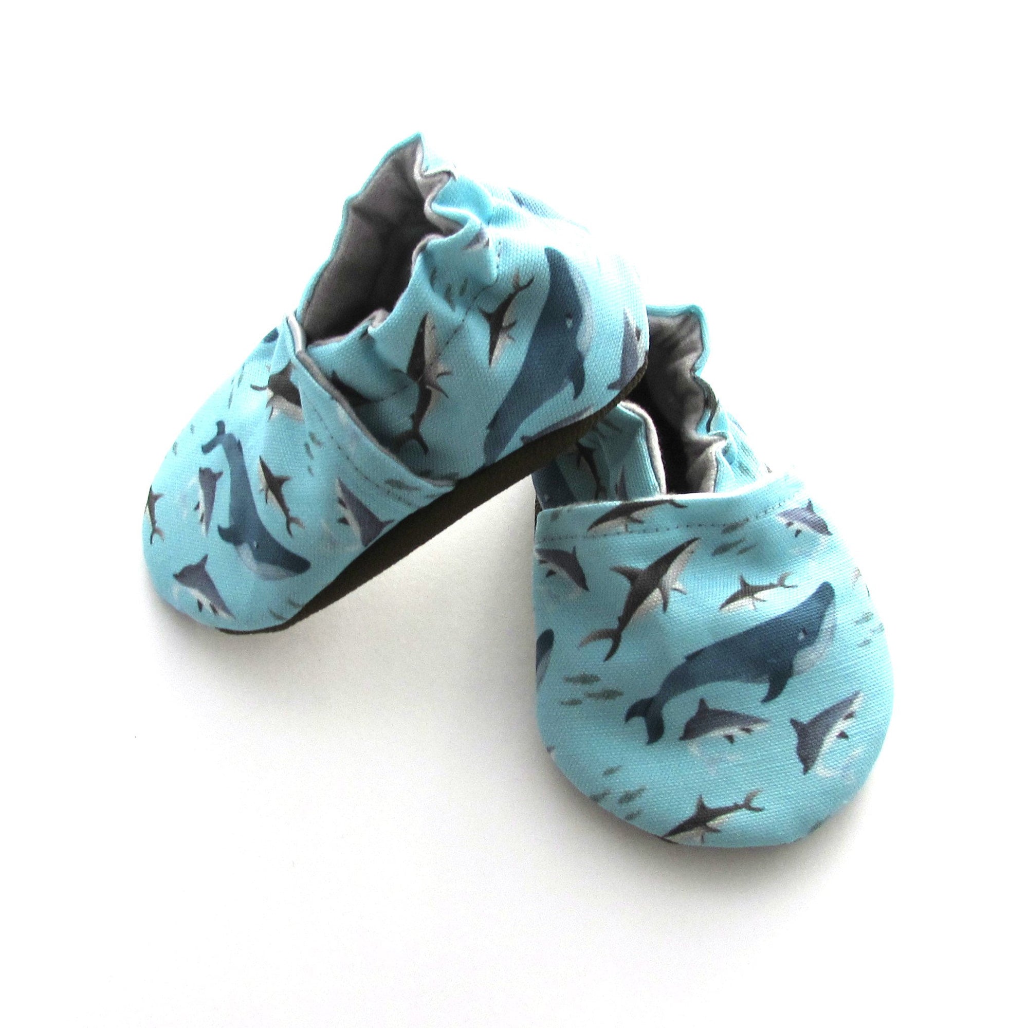 teal baby shoes