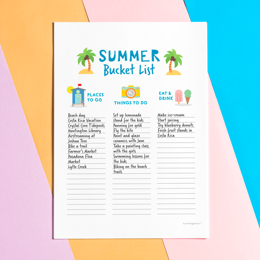 My Summer Bucket List Free Printable