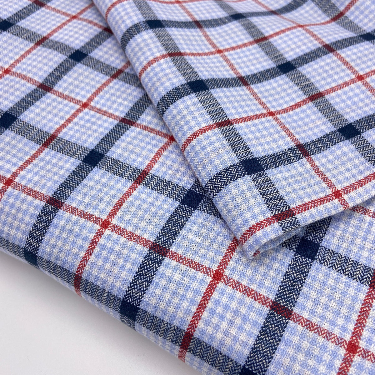 Linen Plaid - Blue and Red – Earth Indigo