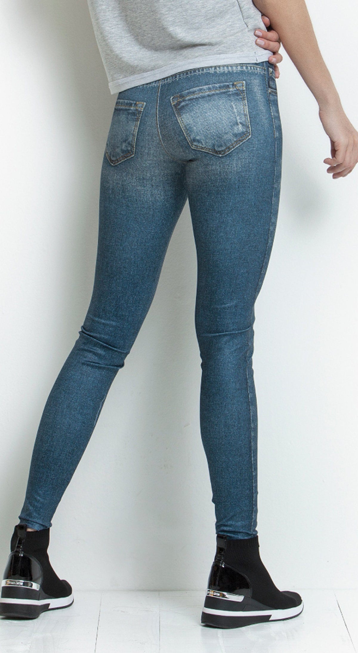 Legging Fake Jeans. Brazilian fake jean leggings. Fit fashion