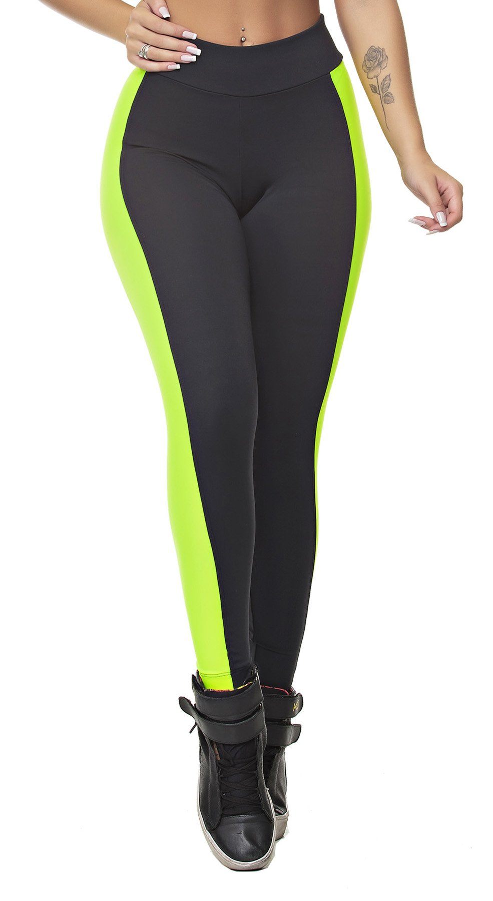 neon yellow workout leggings