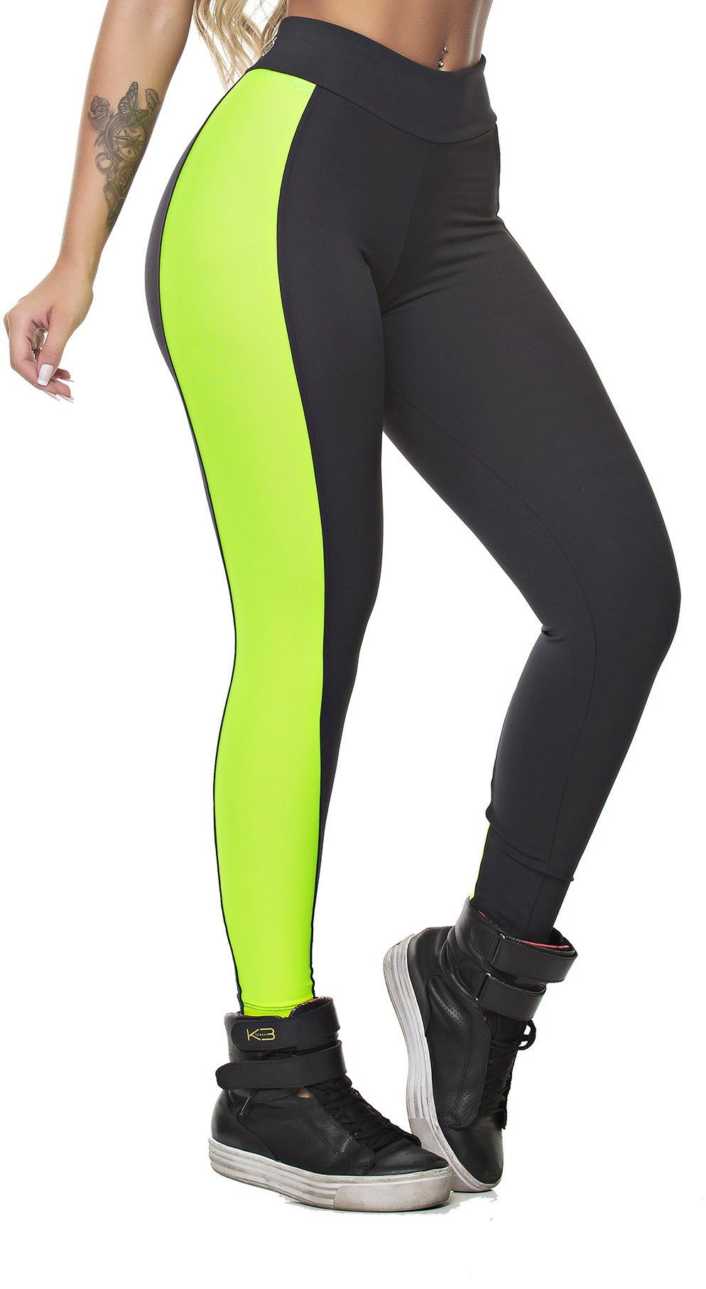 neon yellow workout leggings