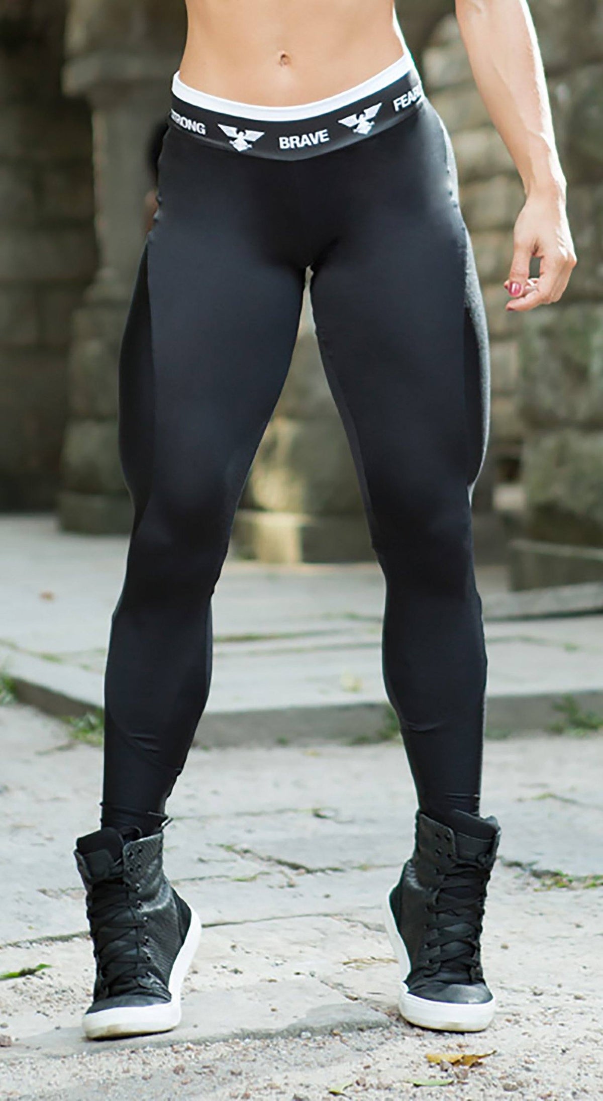 Brazilian Workout Legging Apple Booty Black Top Rio Shop