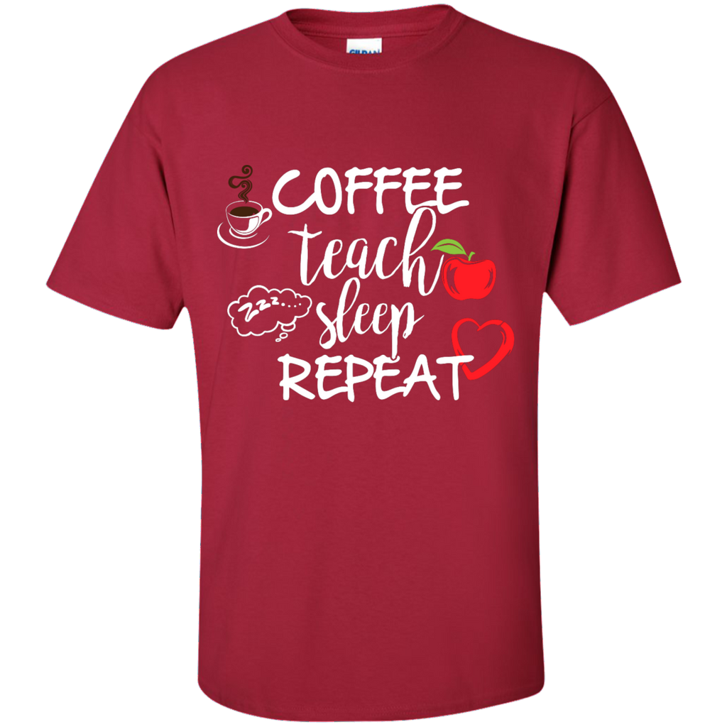 Download Coffee Teach Sleep Repeat T-Shirt - TeachersLoungeShop