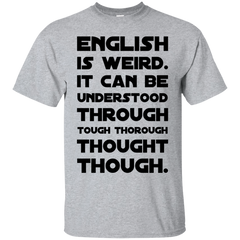 English Is Weird It Can Be Understood Through Tough Thorough Thought Teachersloungeshop