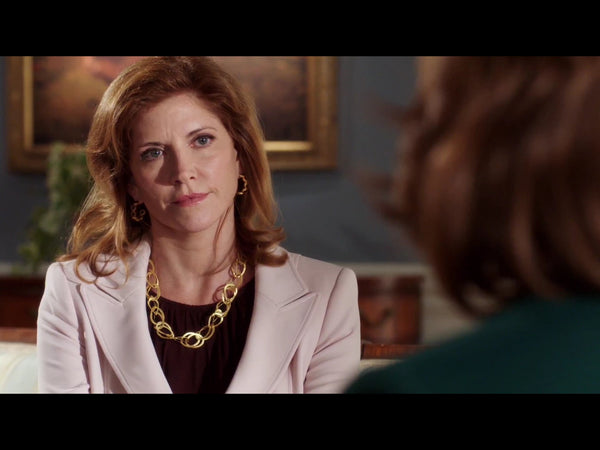 Melinda McGraw wearing the Devi Double Link Necklace by Manjusha Jewels on the TV series, State of Affairs.