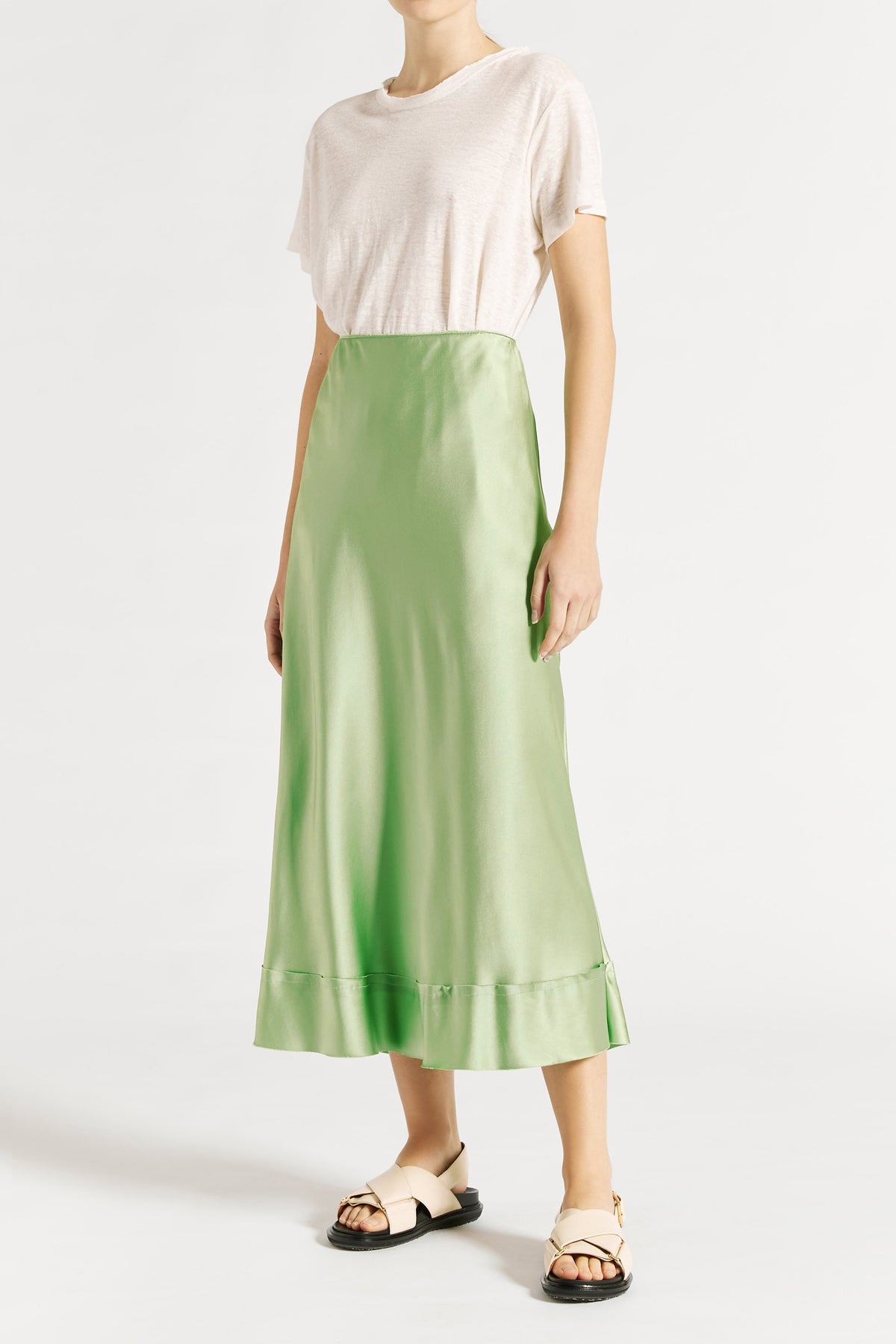 Stella Silk Satin Skirt | Lee Mathews Official Online Store