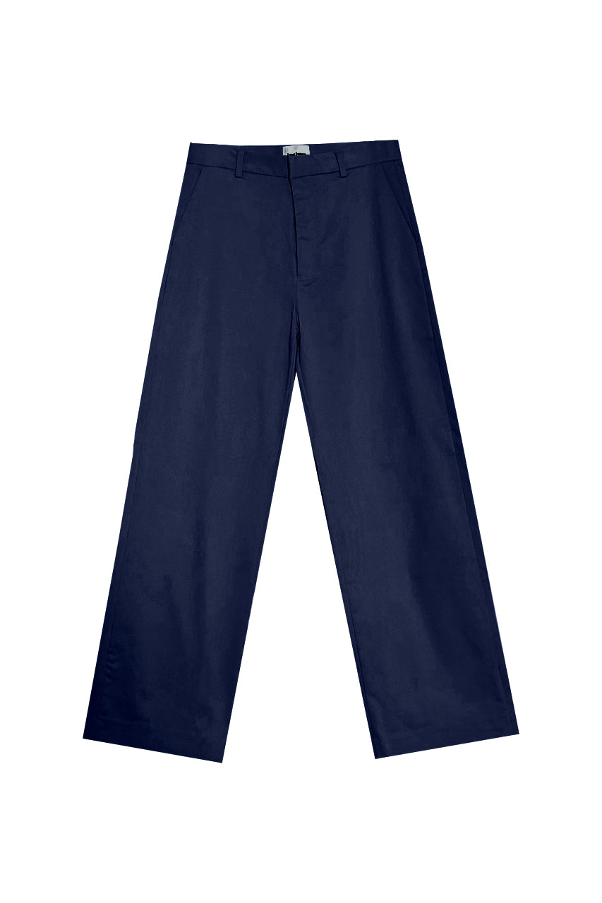 Loose 34length trousers with smock detail  Blue  Sz 4260   Zizzifashion