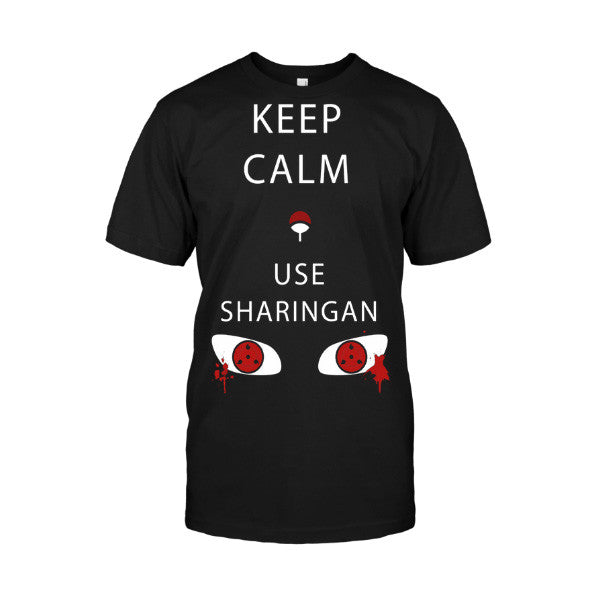 Naruto Keep Calm And Use Sharingan Men Short Sleeve T Shirt Ssid2016