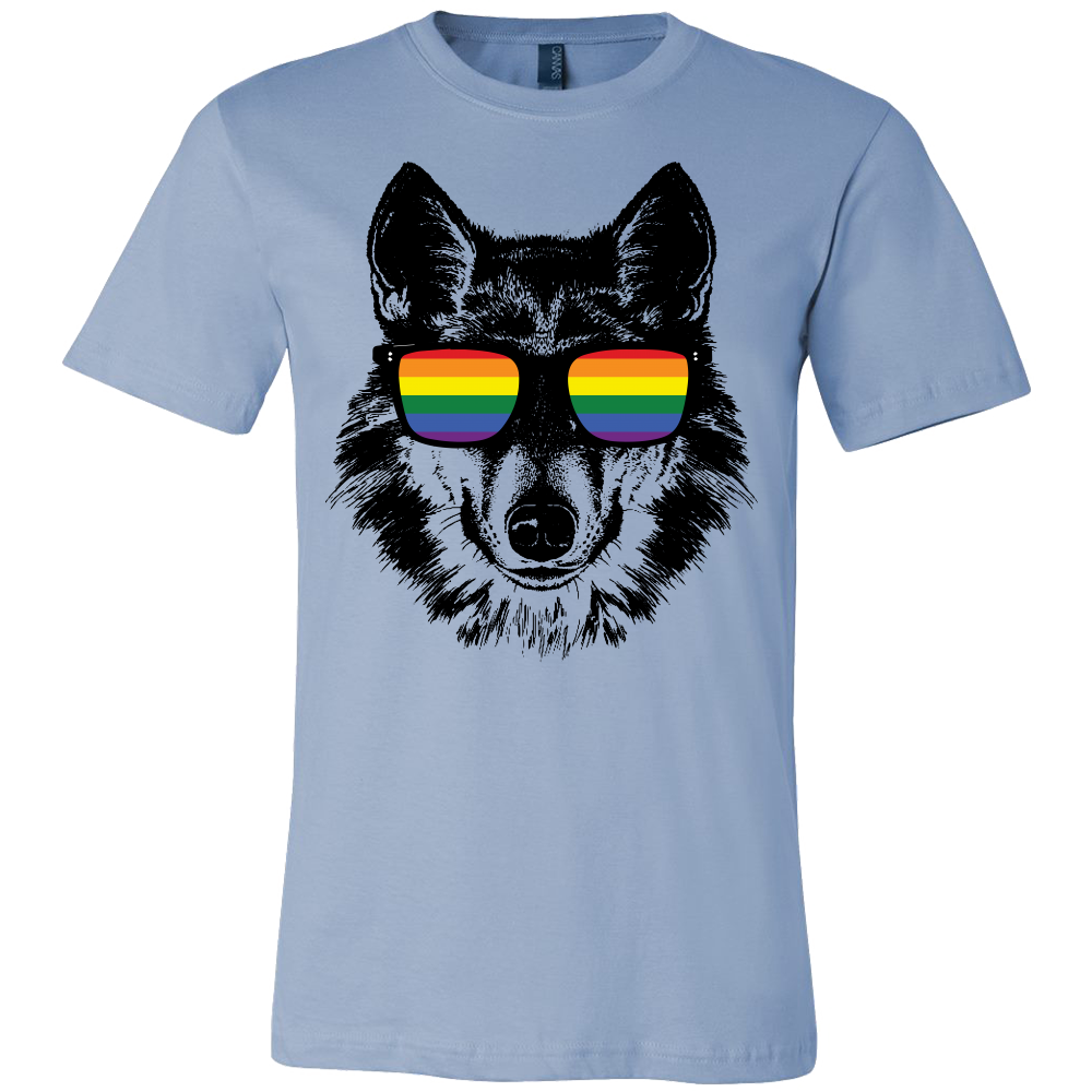 wolves and gay pride rainbow posters