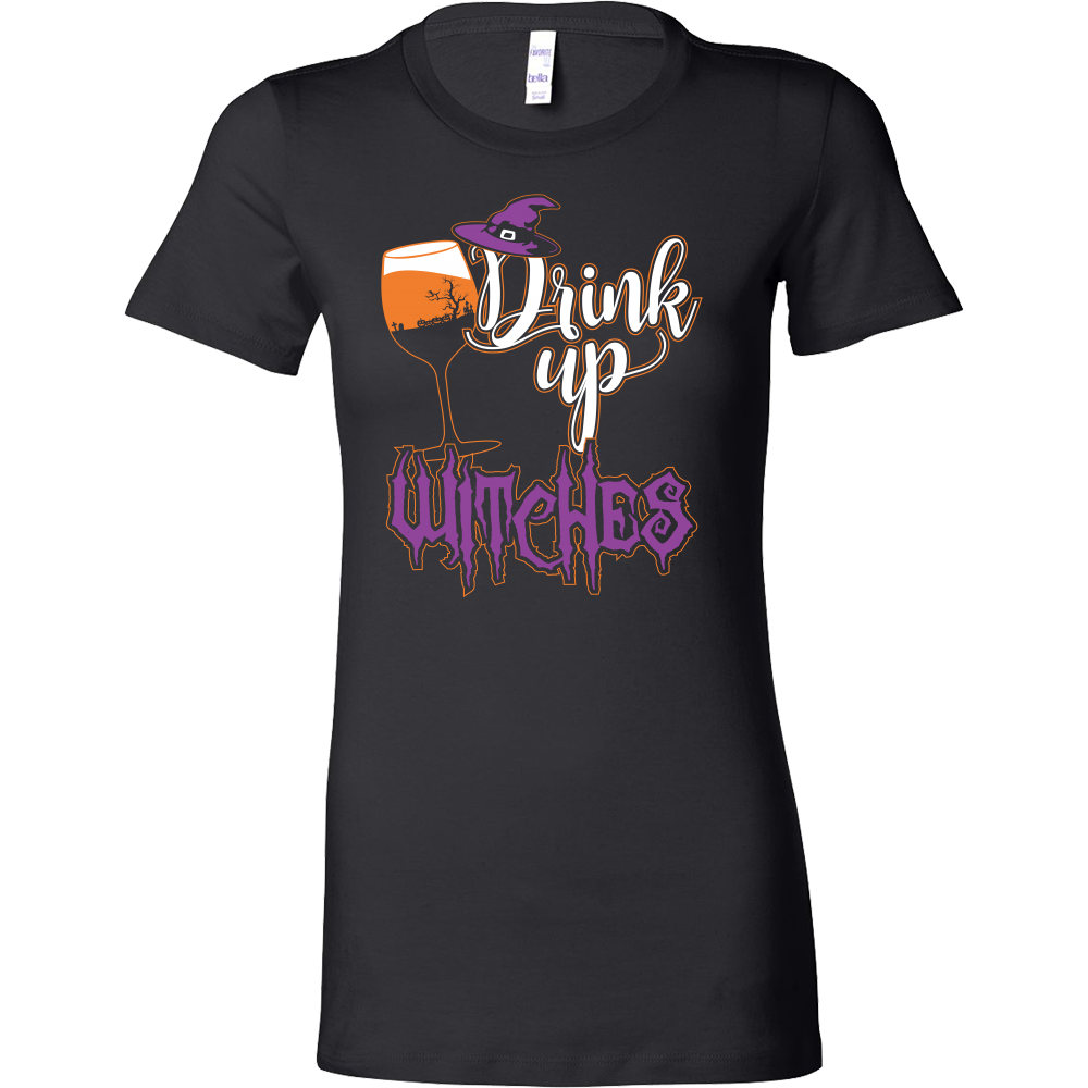 Halloween Drink Up Witches Women Short Sleeve T Shirt Tl00809sw Tc International