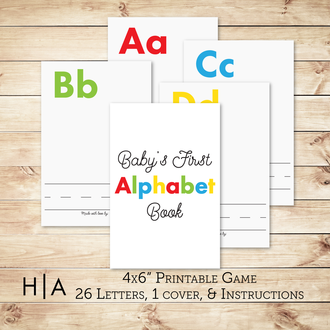 Diy Alphabet Book Baby Shower Activity Game Hewitt Avenue