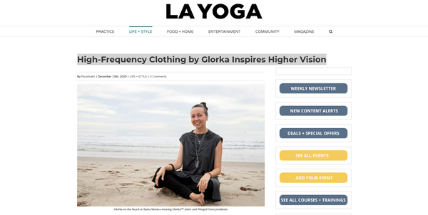 glorka in LA Yoga Magazine